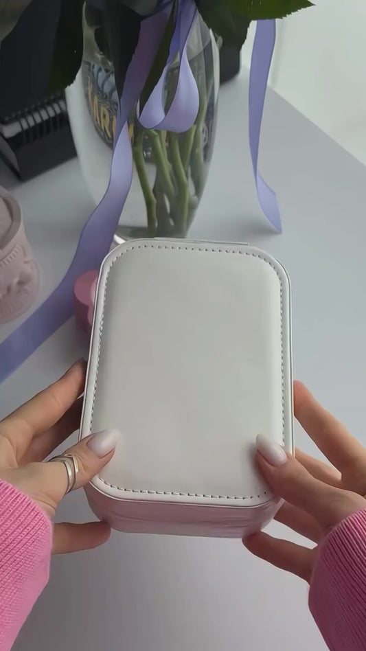 White Jewelry Box with LED Mirror